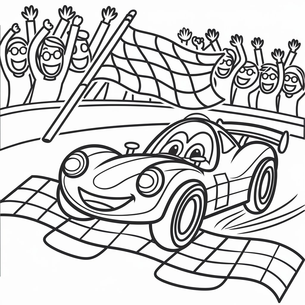 coloring pages of race cars
