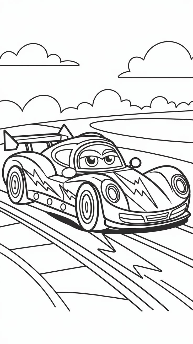 coloring pages of nascar race cars