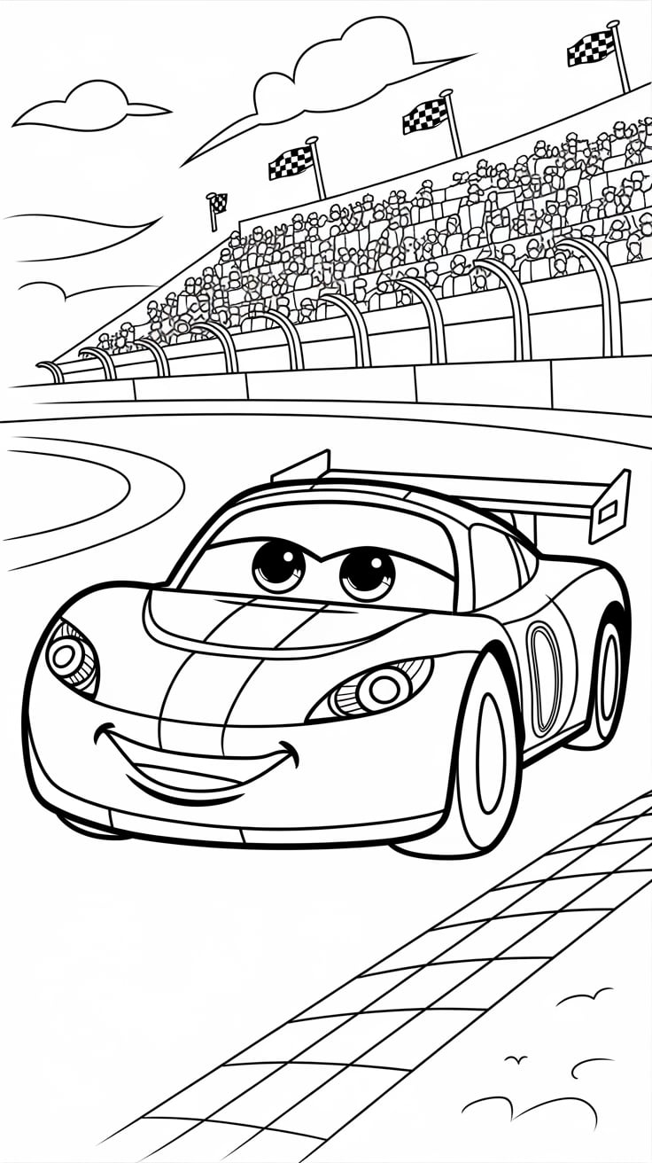 free printable race car coloring pages
