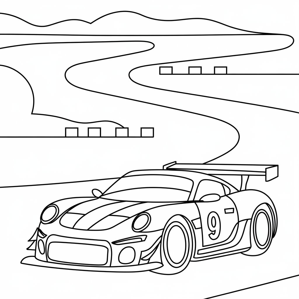 race car coloring pages printable