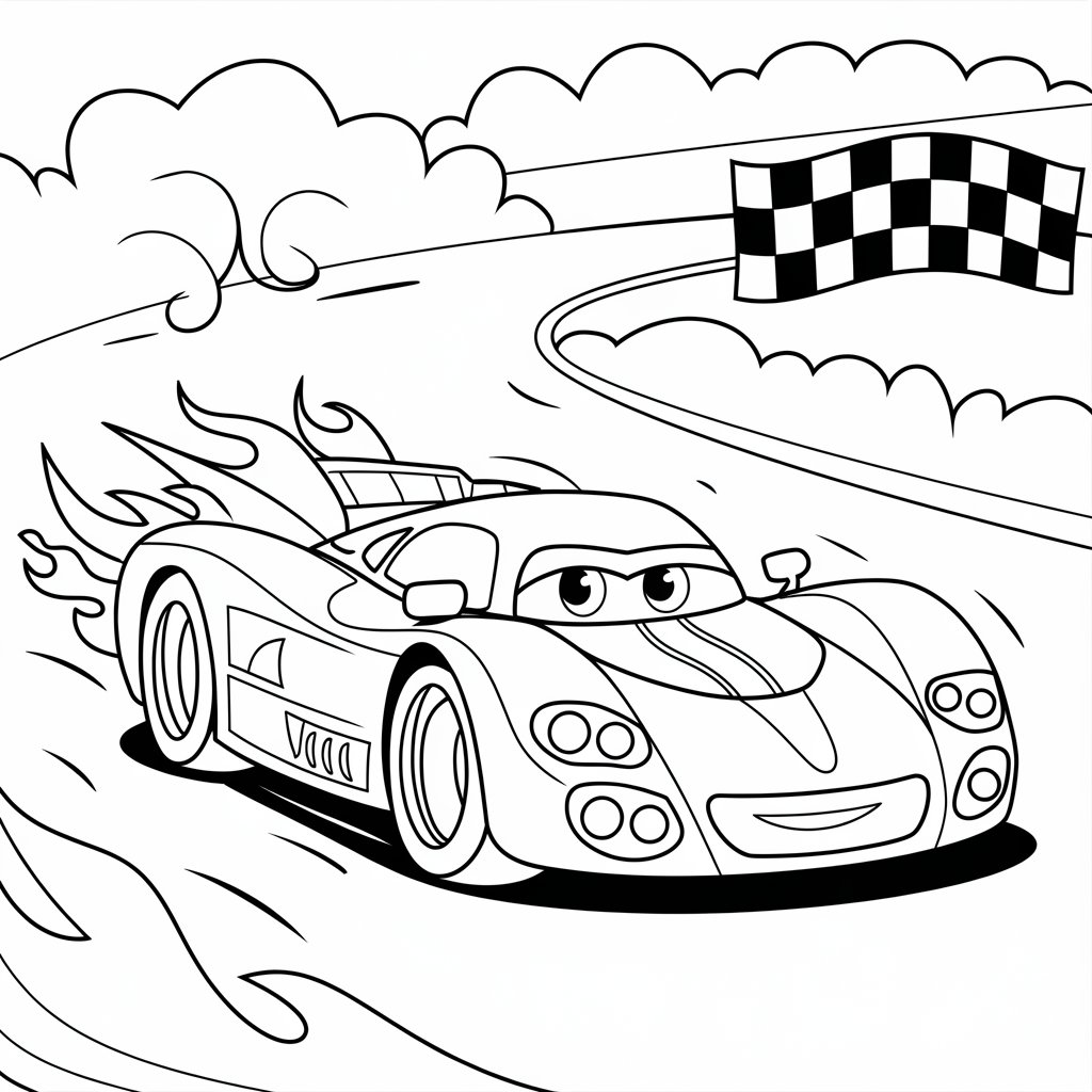 printable race car coloring pages