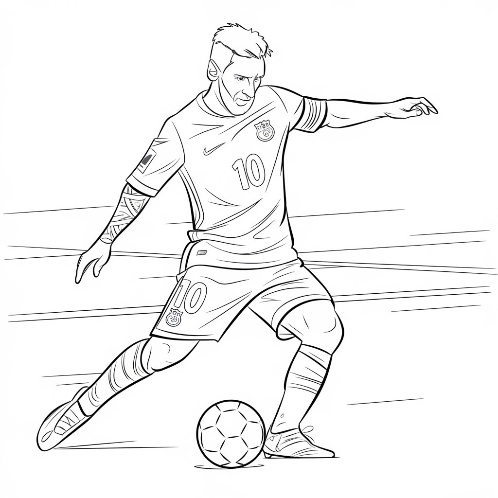 lionel messi coloring page