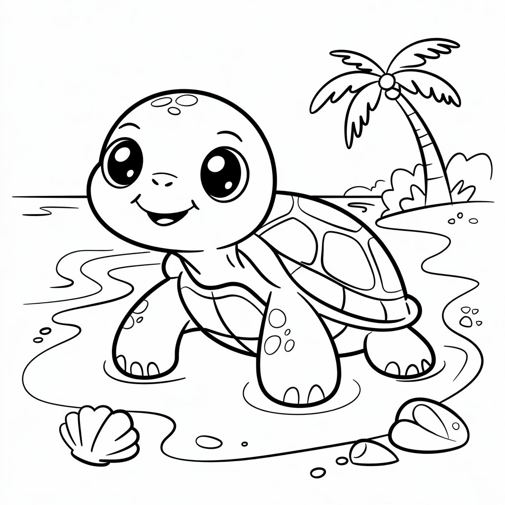 sea turtle coloring page