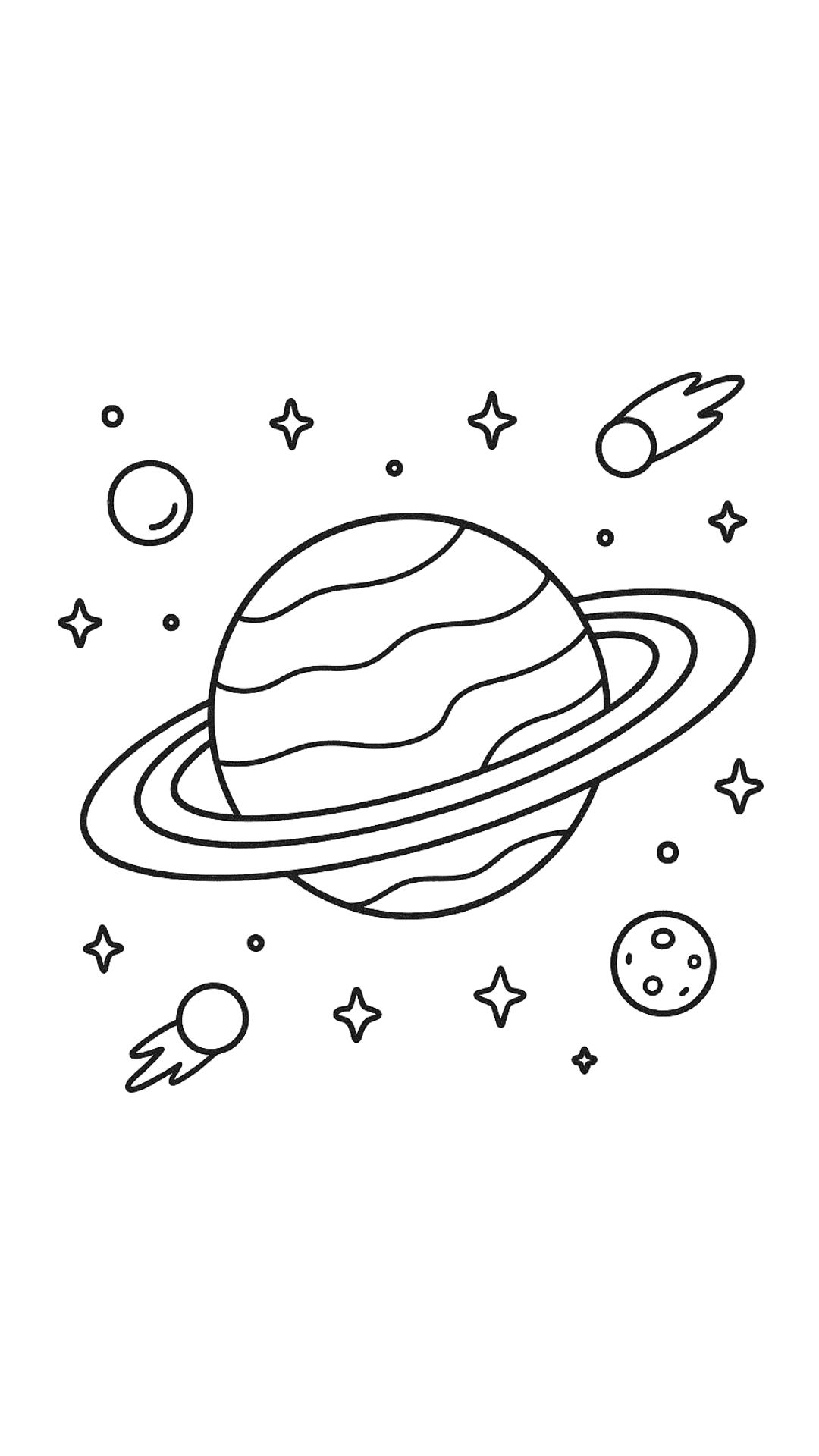 saturn coloring page