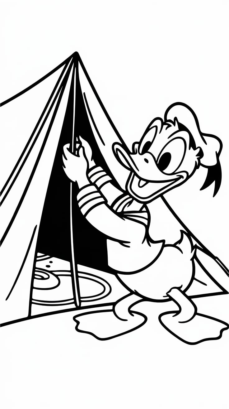 mickey mouse and donald duck coloring pages