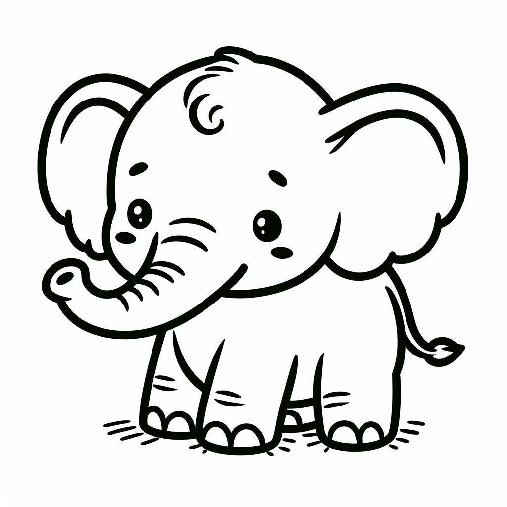 cute elephant coloring pages