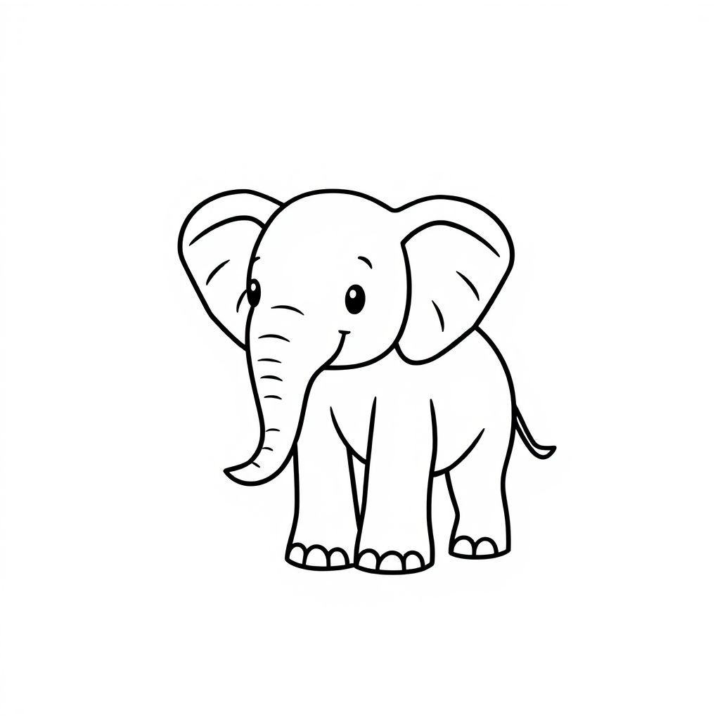 coloring page elephant