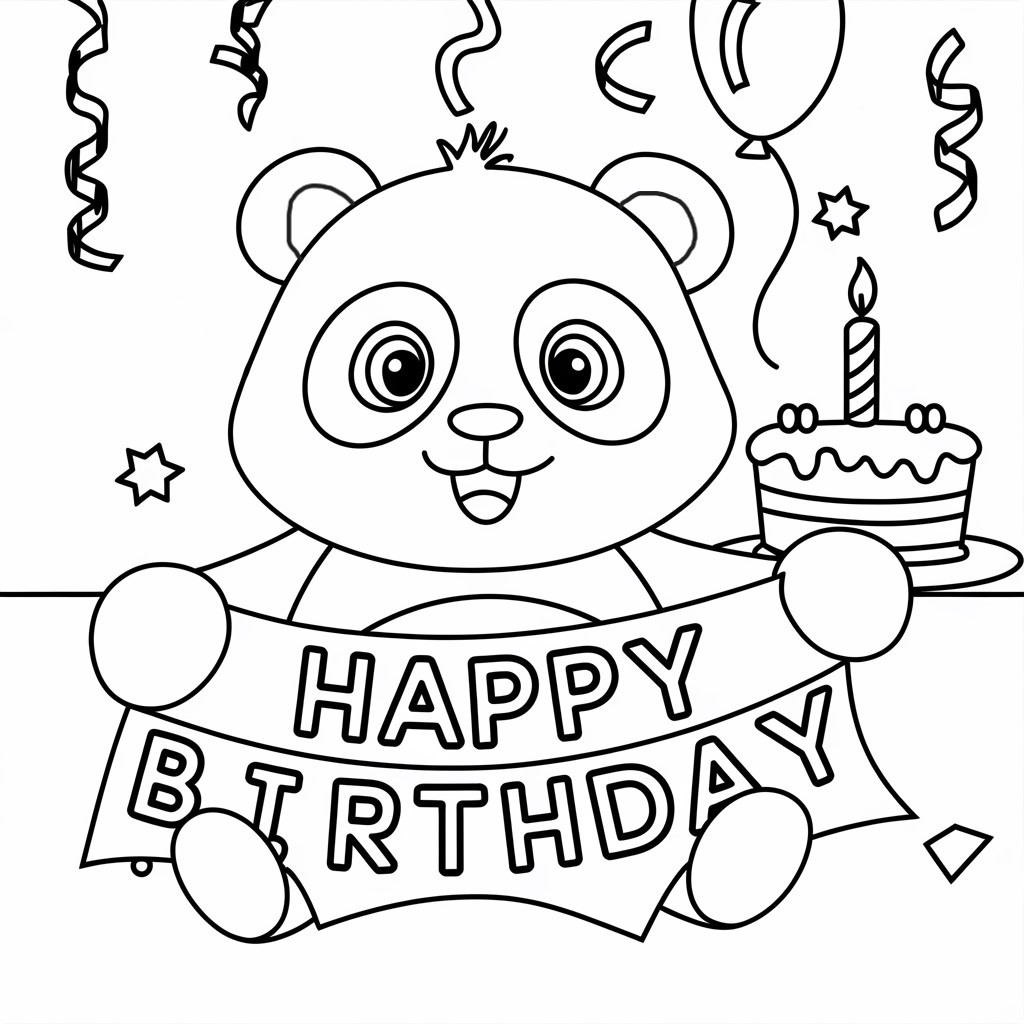 panda coloring page