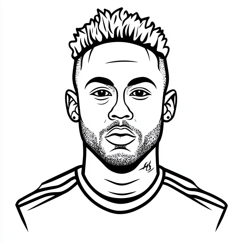 neymar-coloring-pages-digital-download