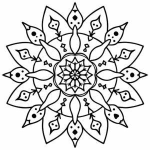 flower mandala coloring page