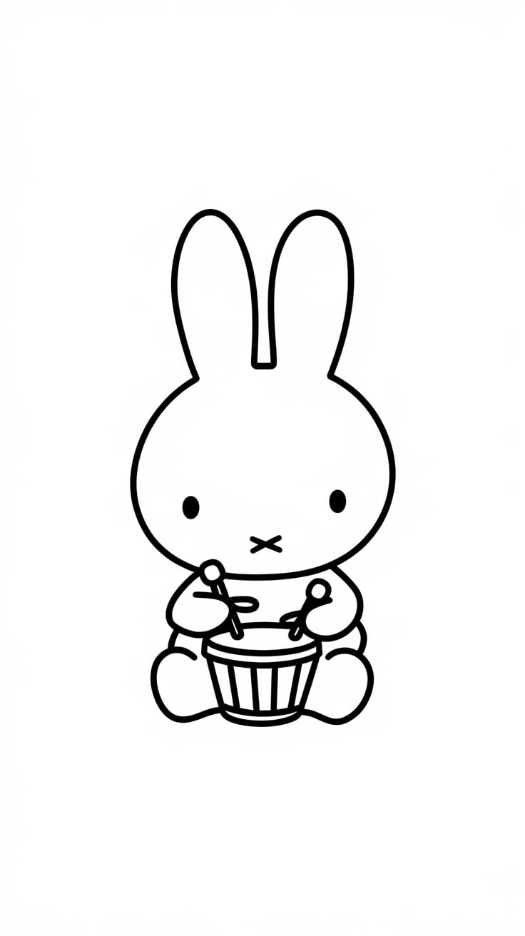 miffy coloring pages free for kid