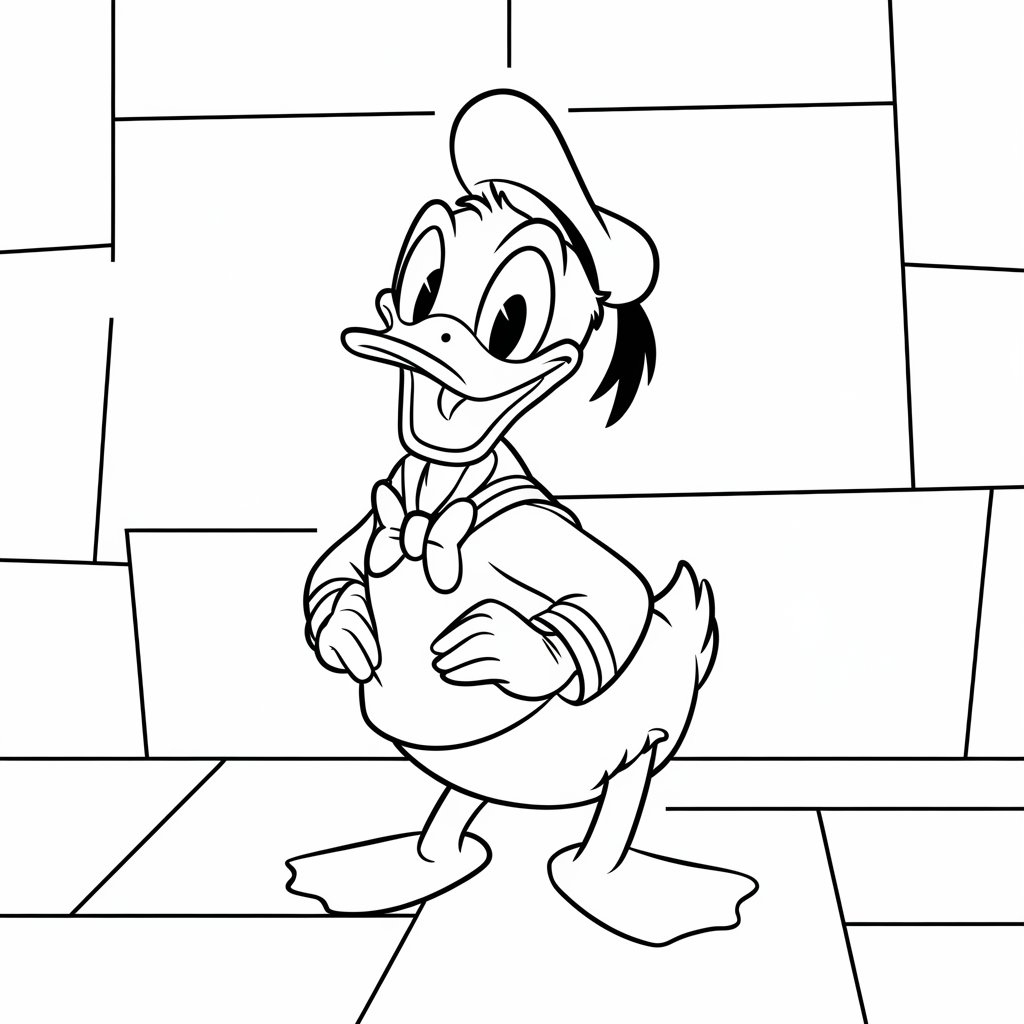 donald duck coloring pages printable