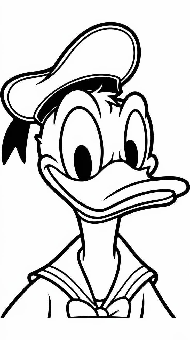 free printable donald duck coloring pages