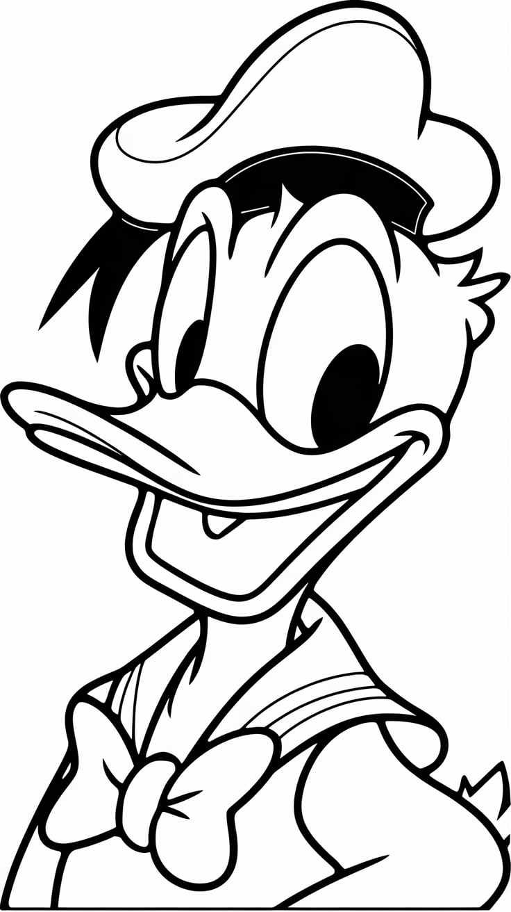 free donald duck coloring pages