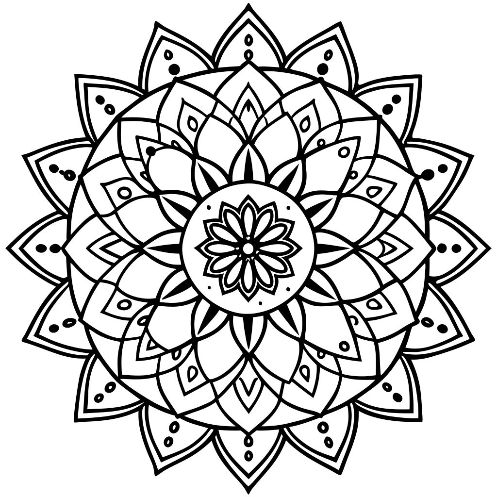 floral mandala coloring pages