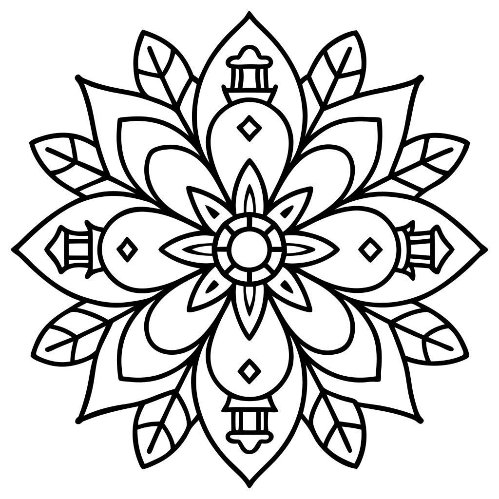 coloring pages printable mandala