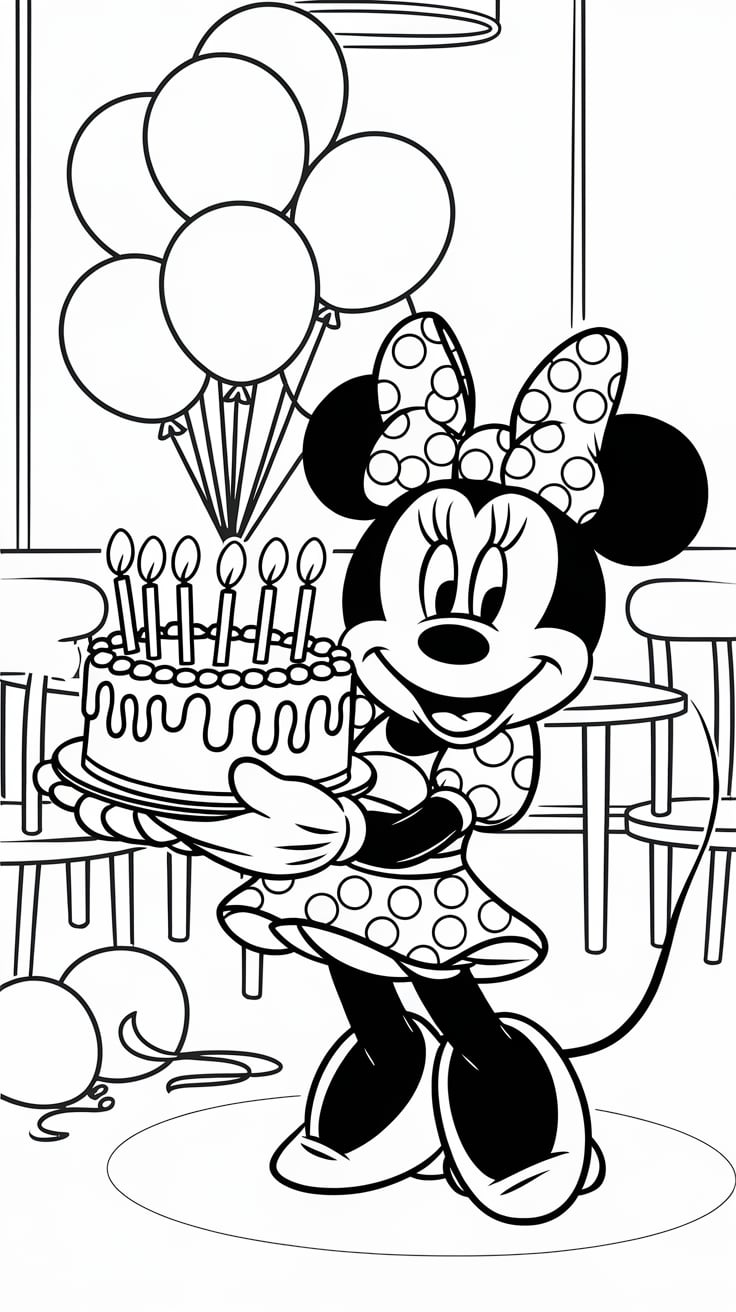 minnie coloring page