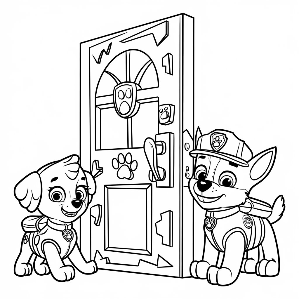 paw patrol printable coloring page