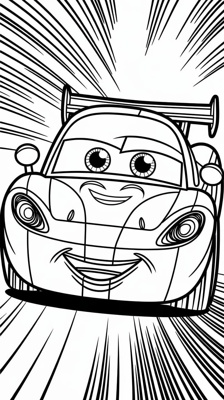 free coloring pages of race cars