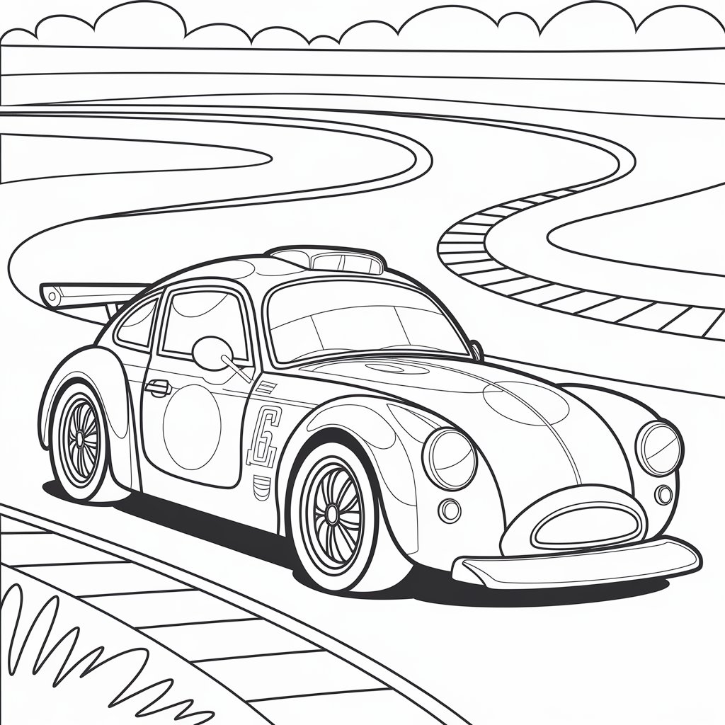 printable coloring pages race cars