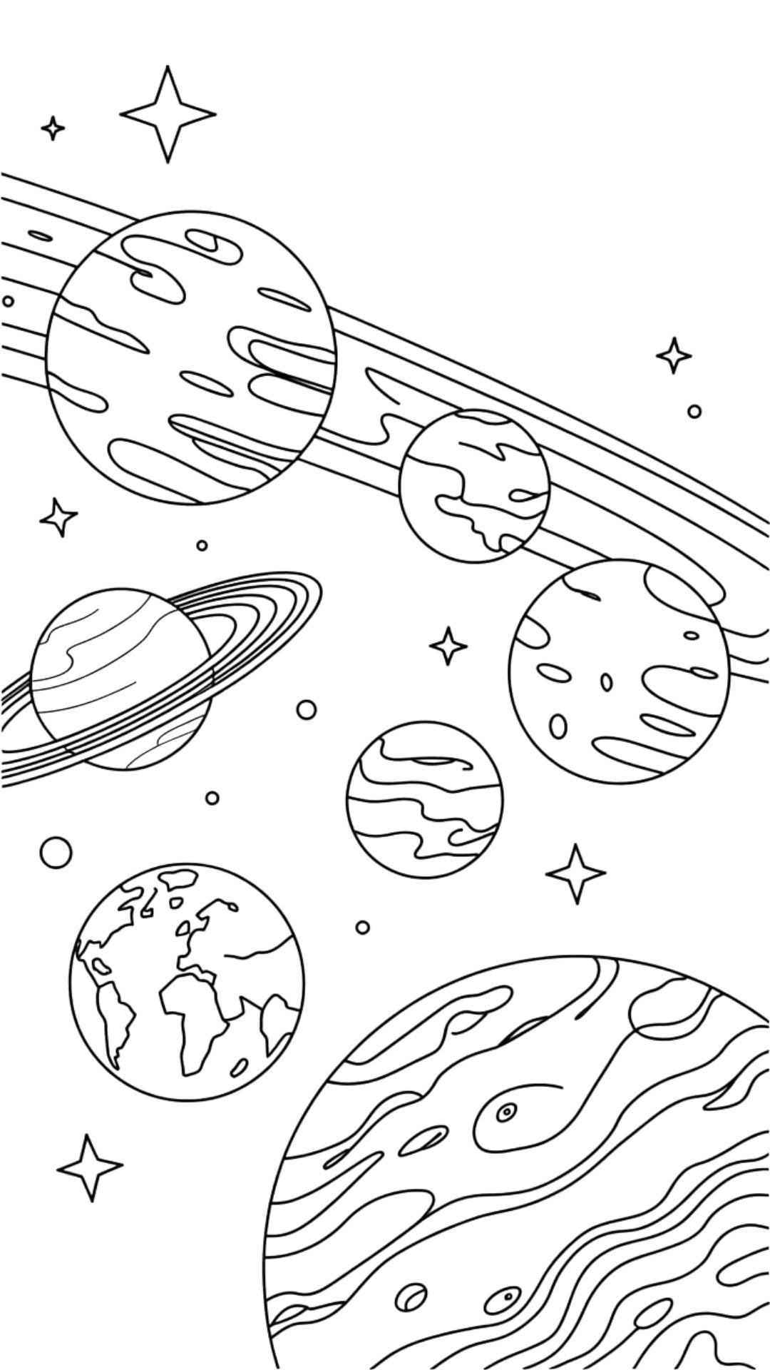 planets coloring page