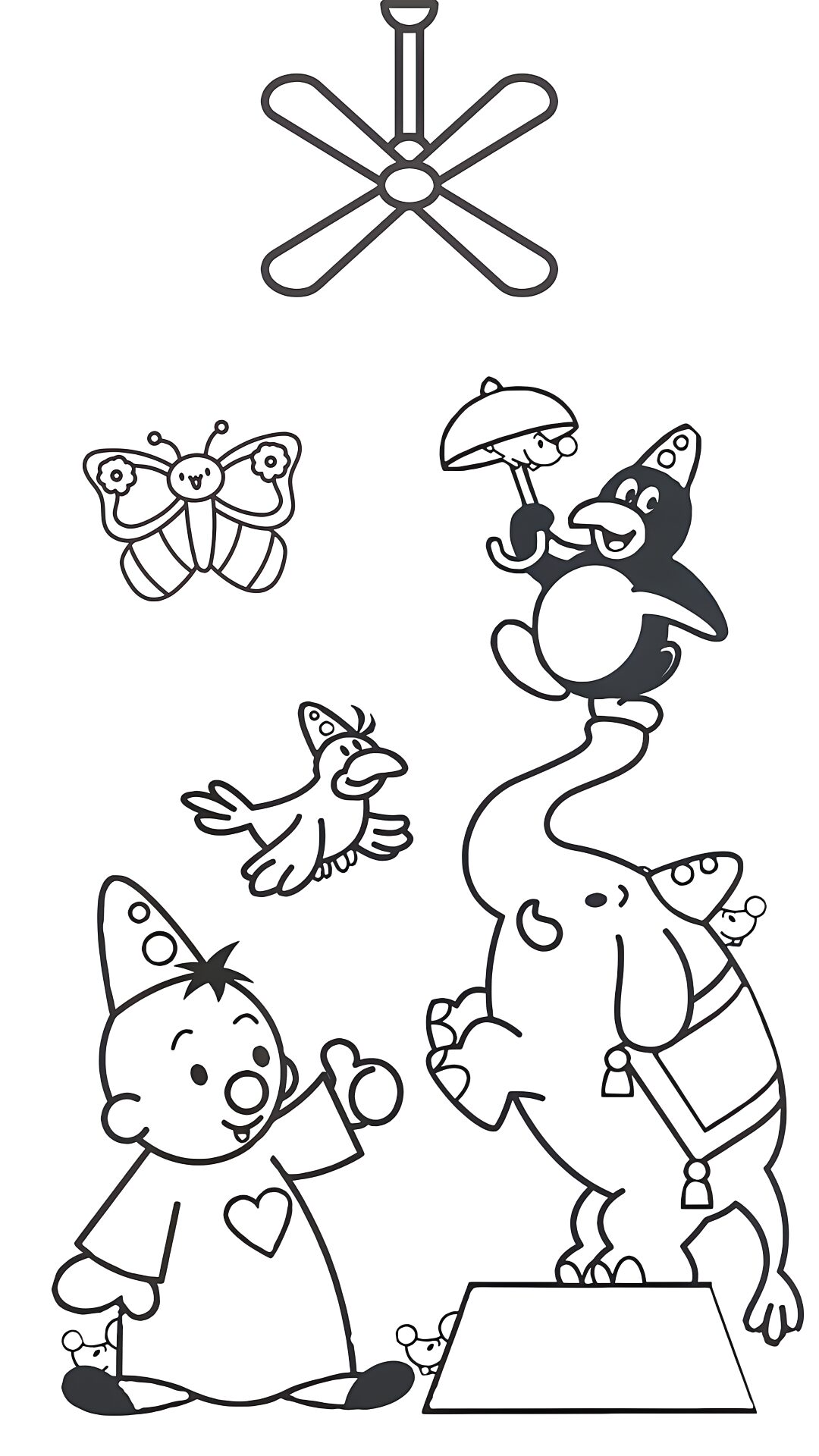 kawaii bumba coloring page