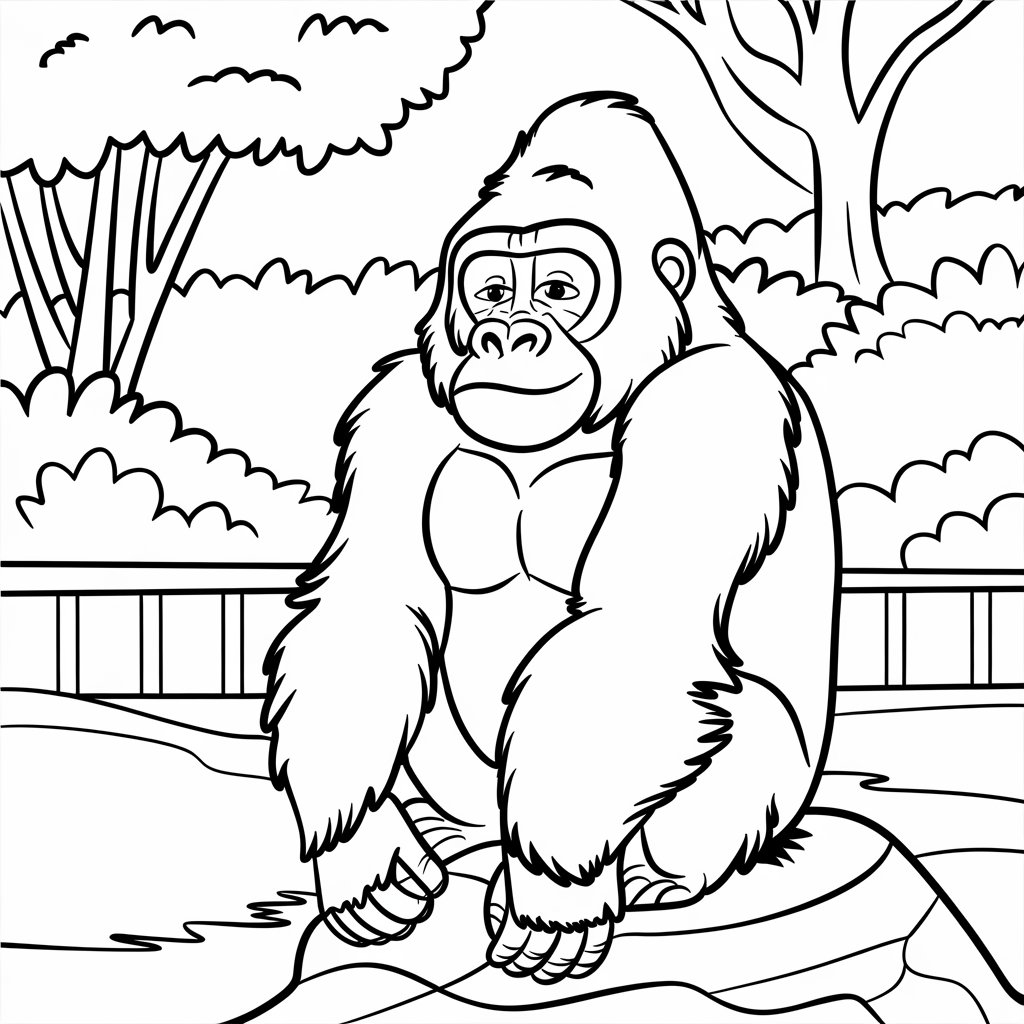 coloring pages of zoo