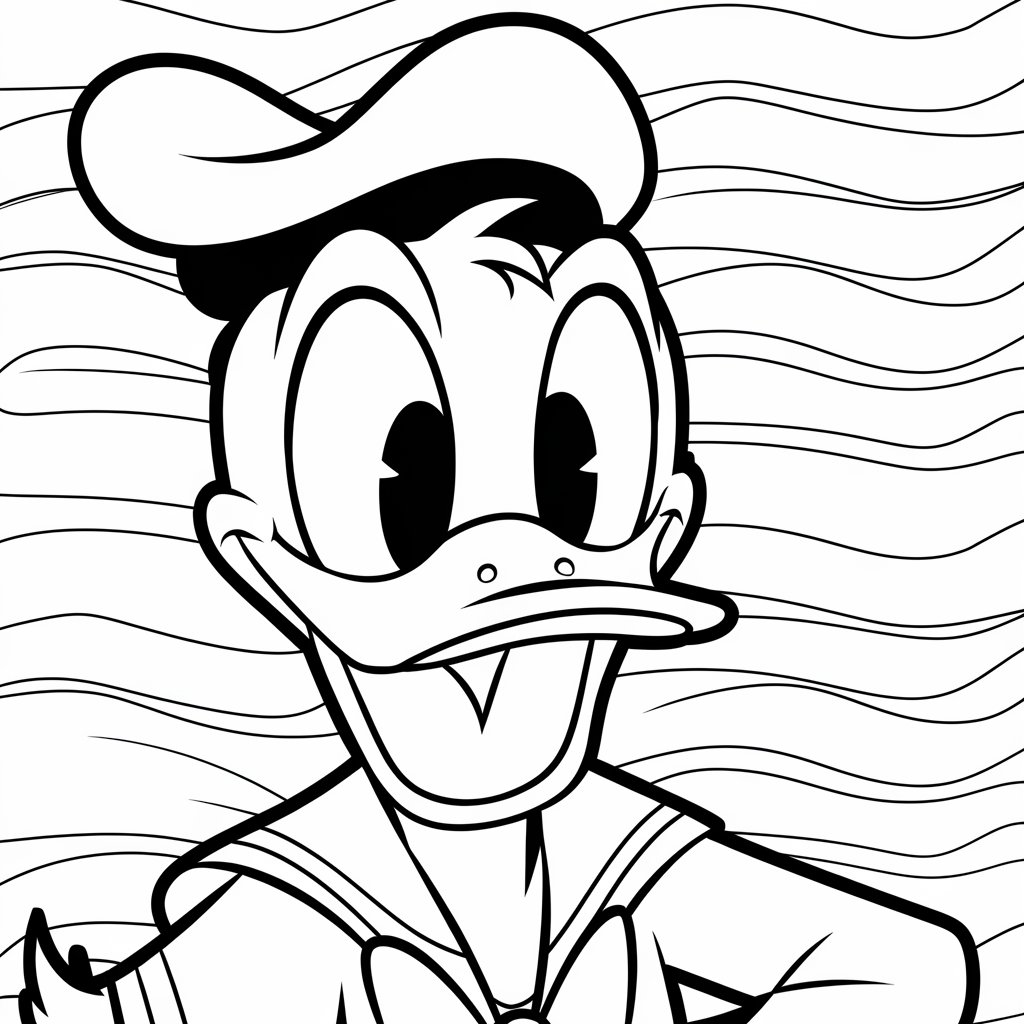donald duck free coloring pages
