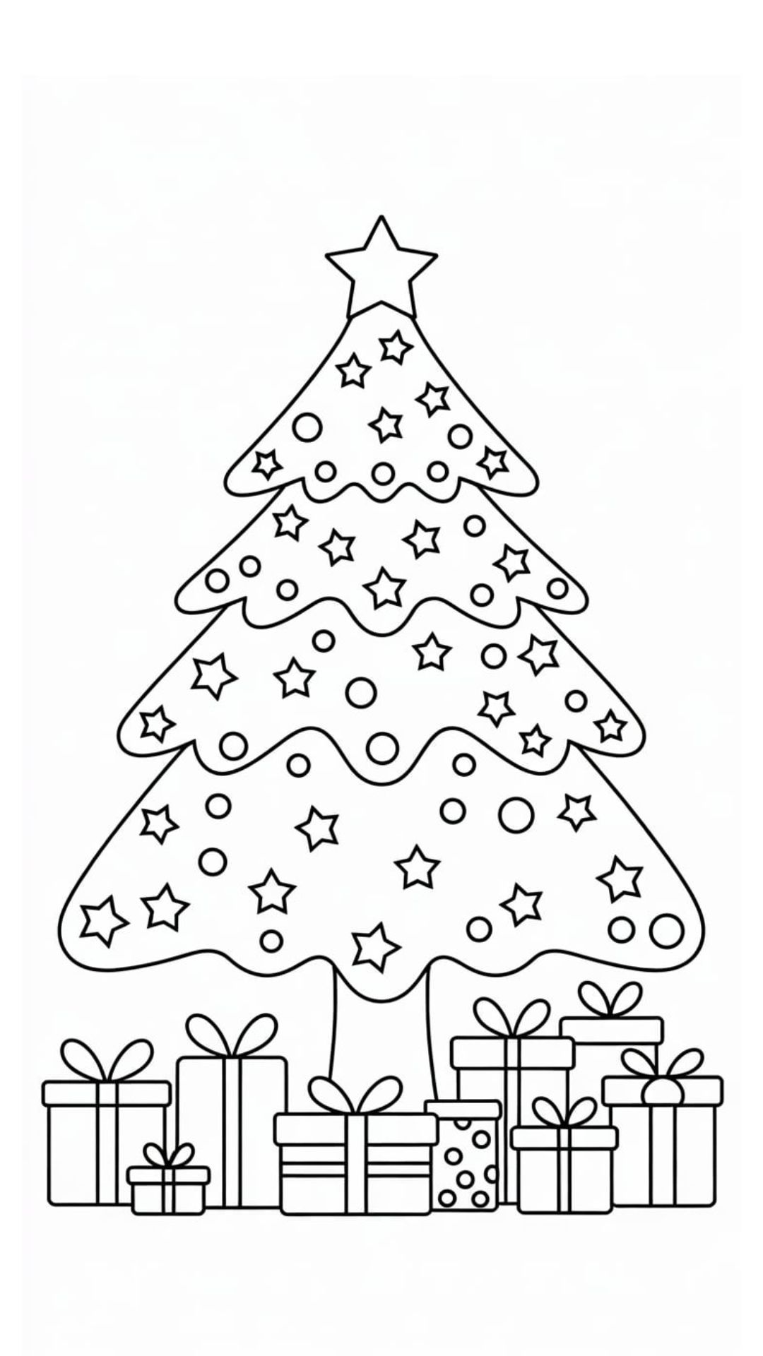 christmas tree coloring pages printable