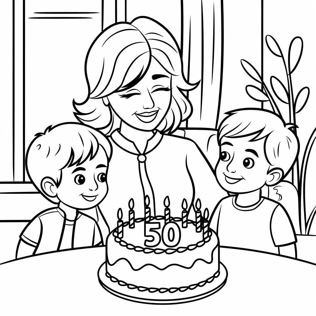 birthday coloring book pages
