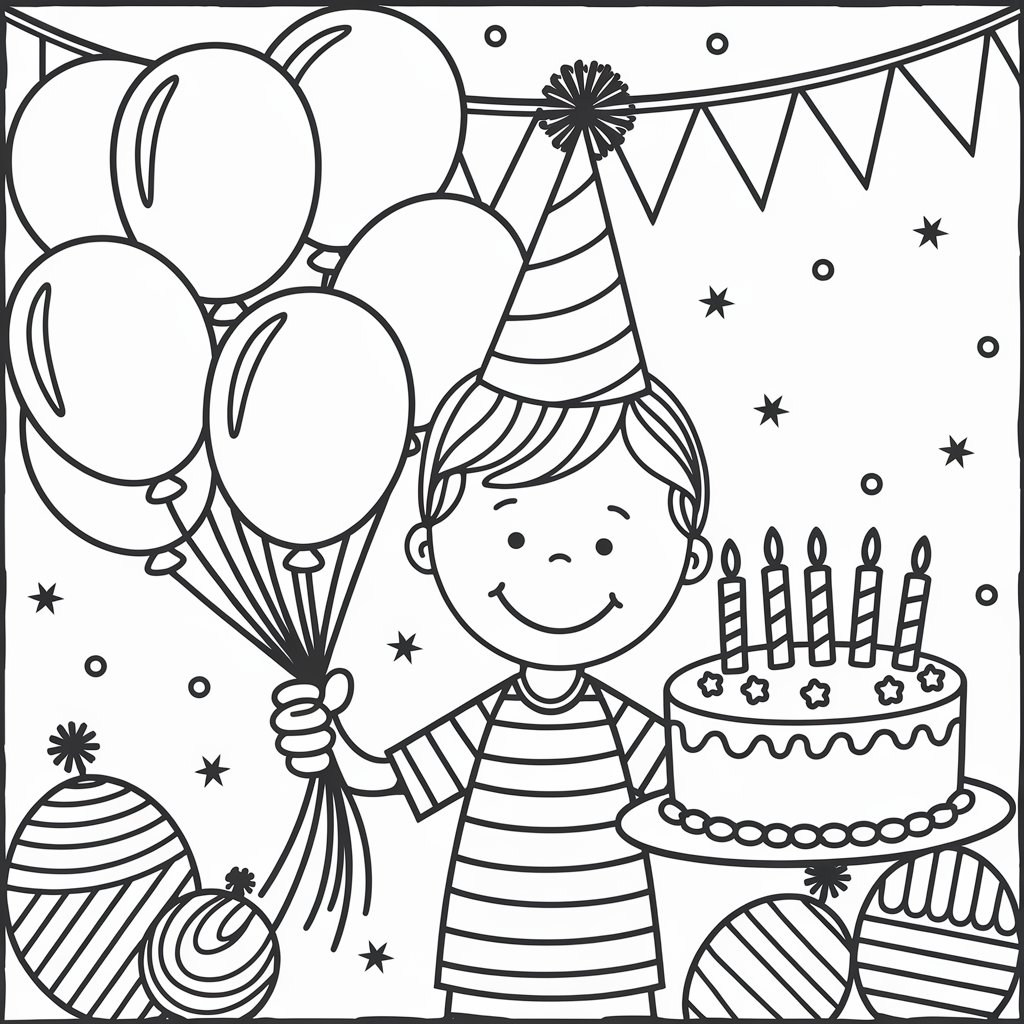 printable happy birthday coloring pages