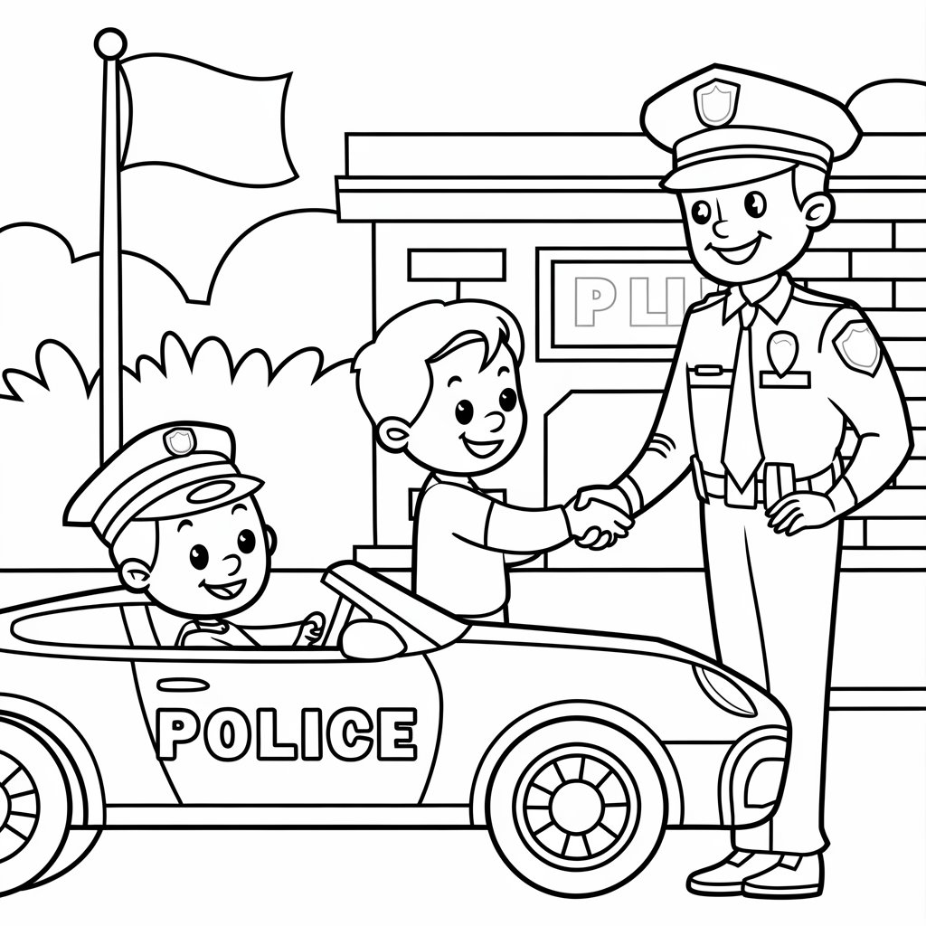 coloring pages police