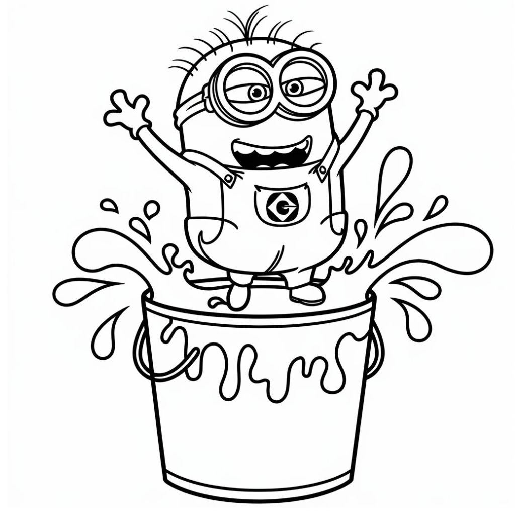 coloring page minion