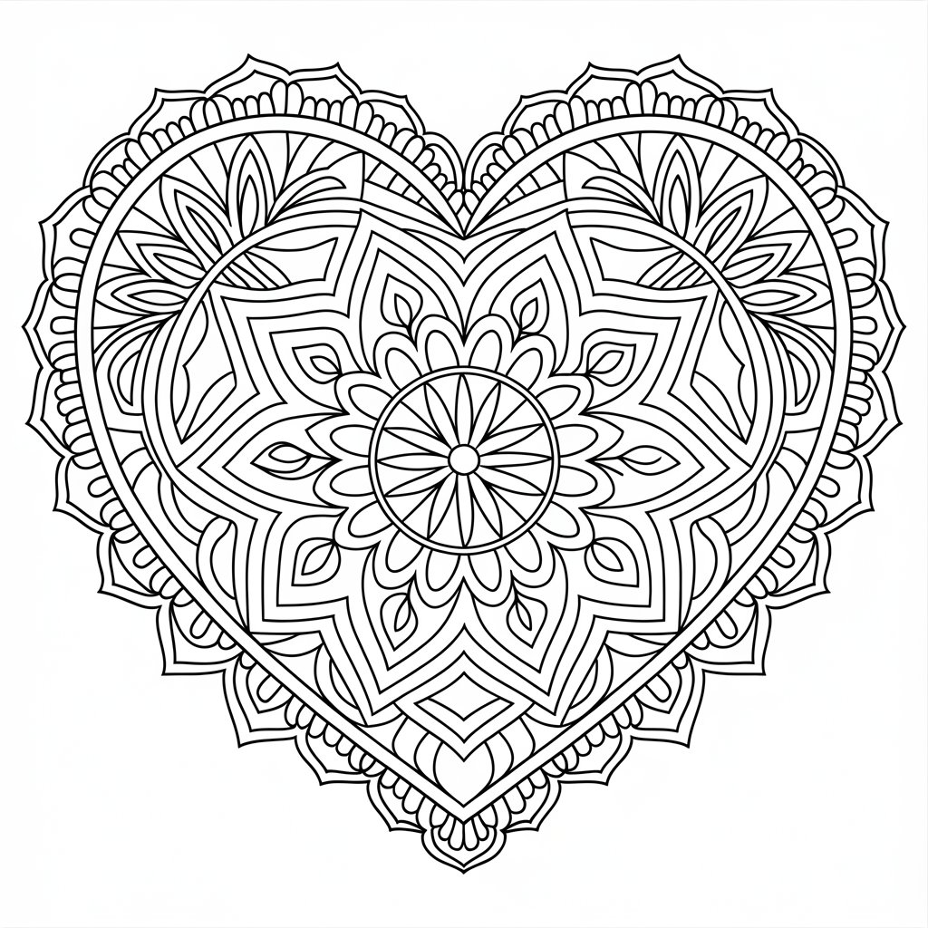 heart coloring pages