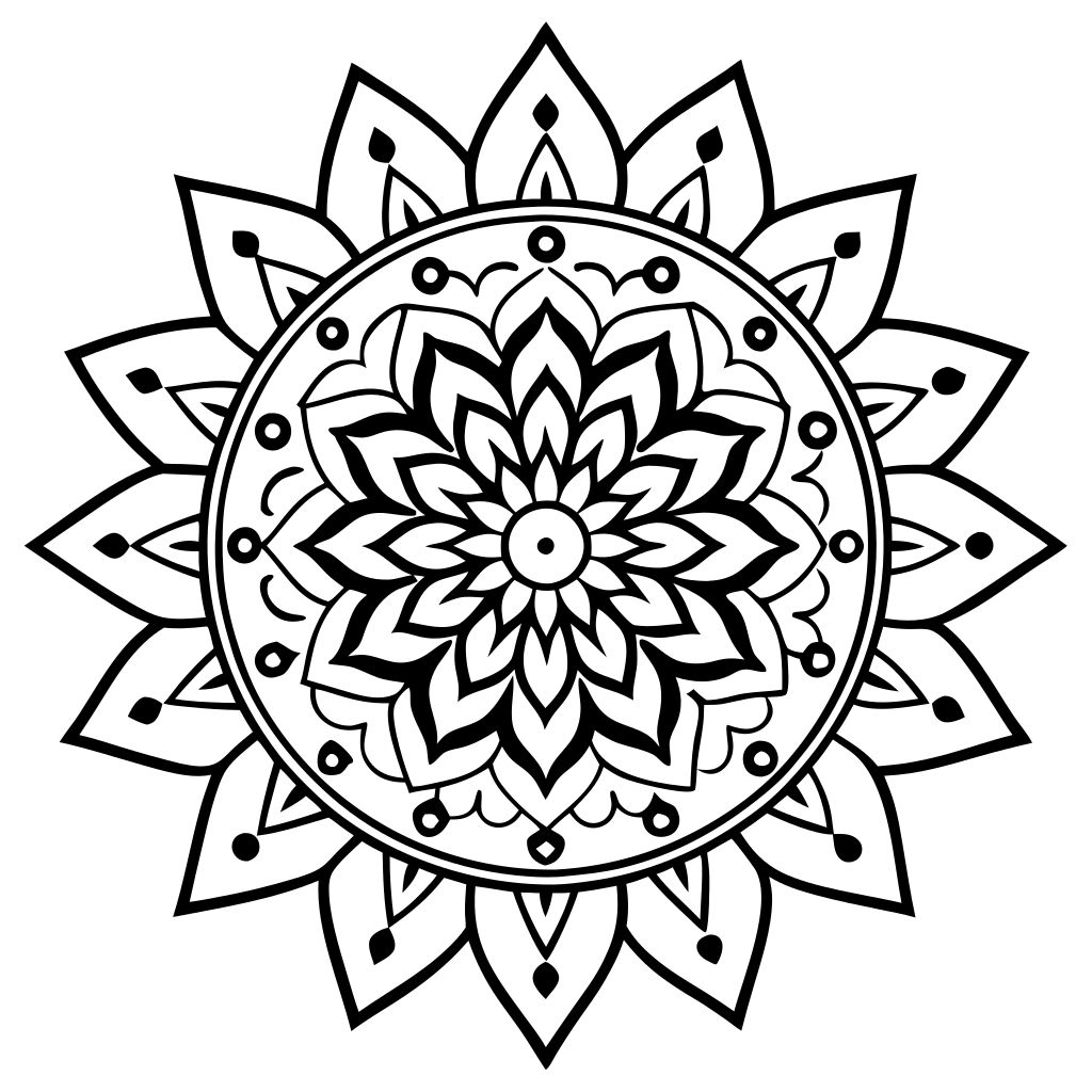flower mandala coloring pages
