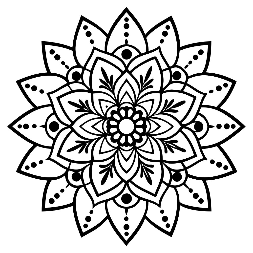 easy mandala coloring pages