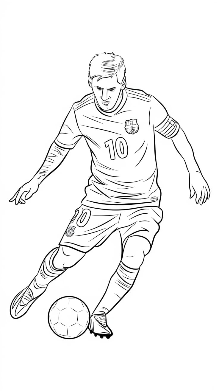ronaldo and messi coloring page
