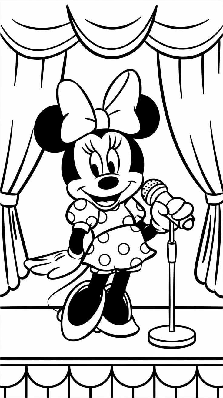 coloring pages minnie mouse