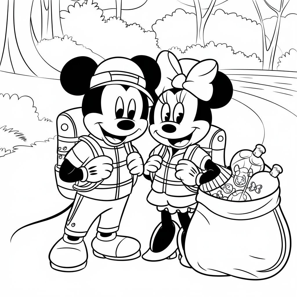 minnie mouse printable coloring pages