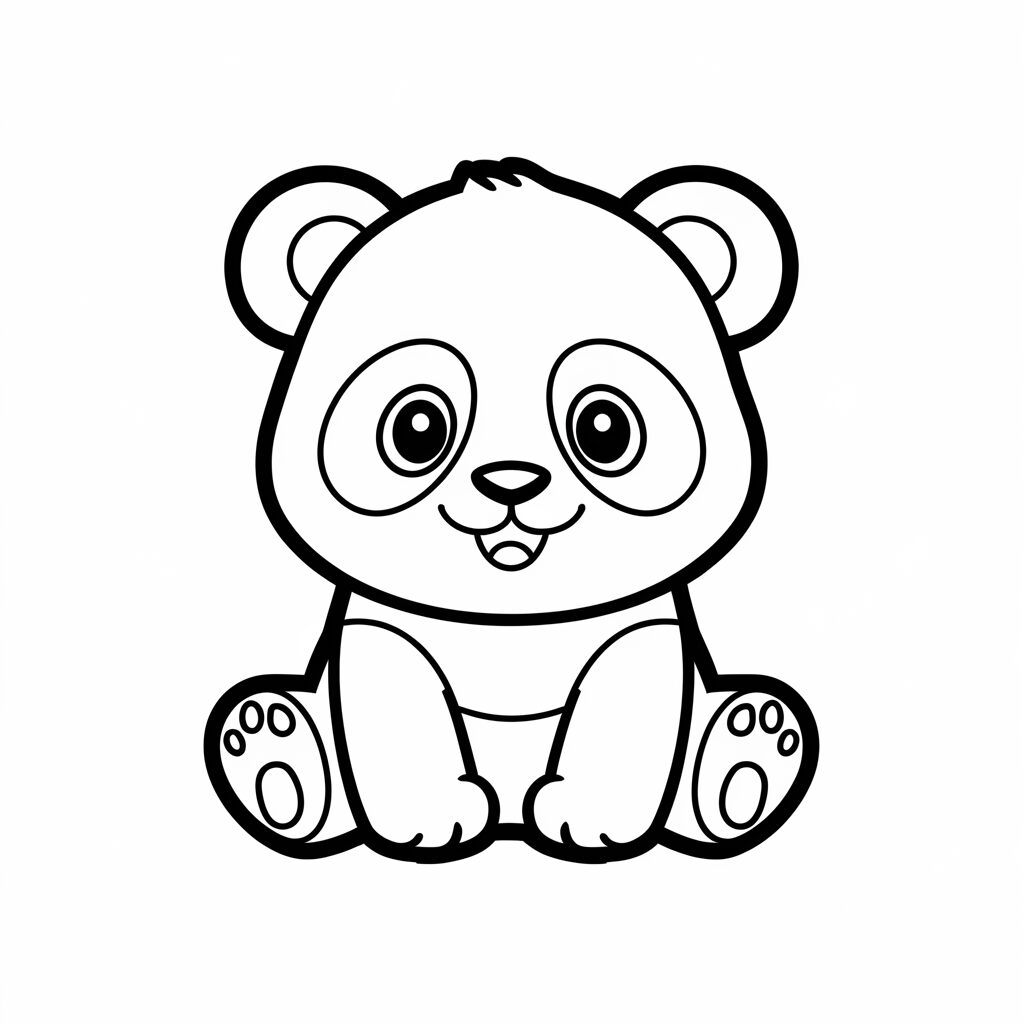 red panda coloring page