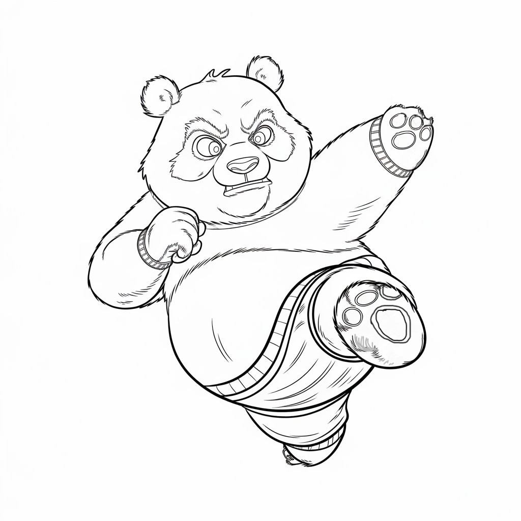 kung fu panda coloring pages