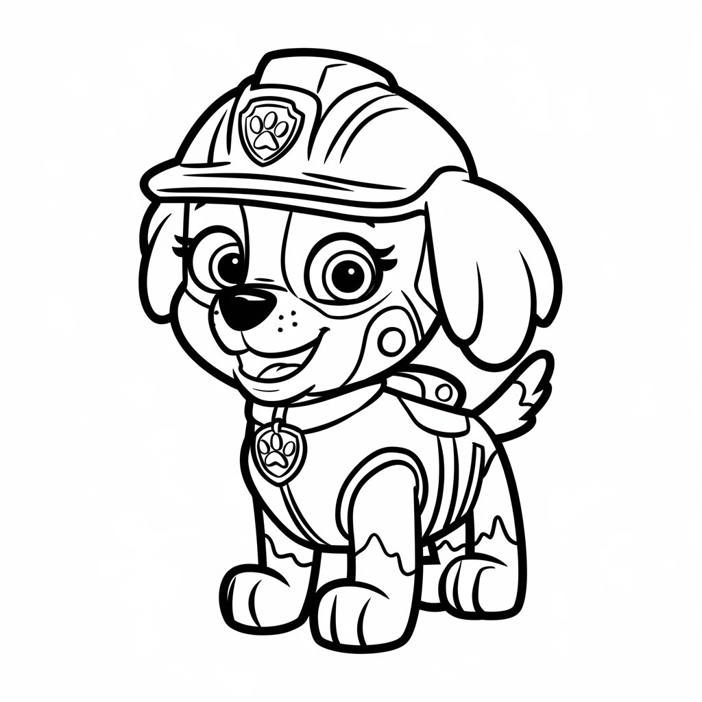 skye paw patrol coloring pages