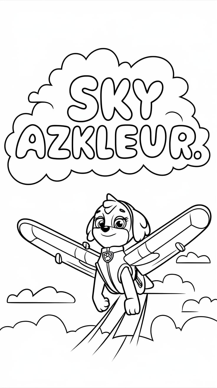 paw patrol coloring pages skye