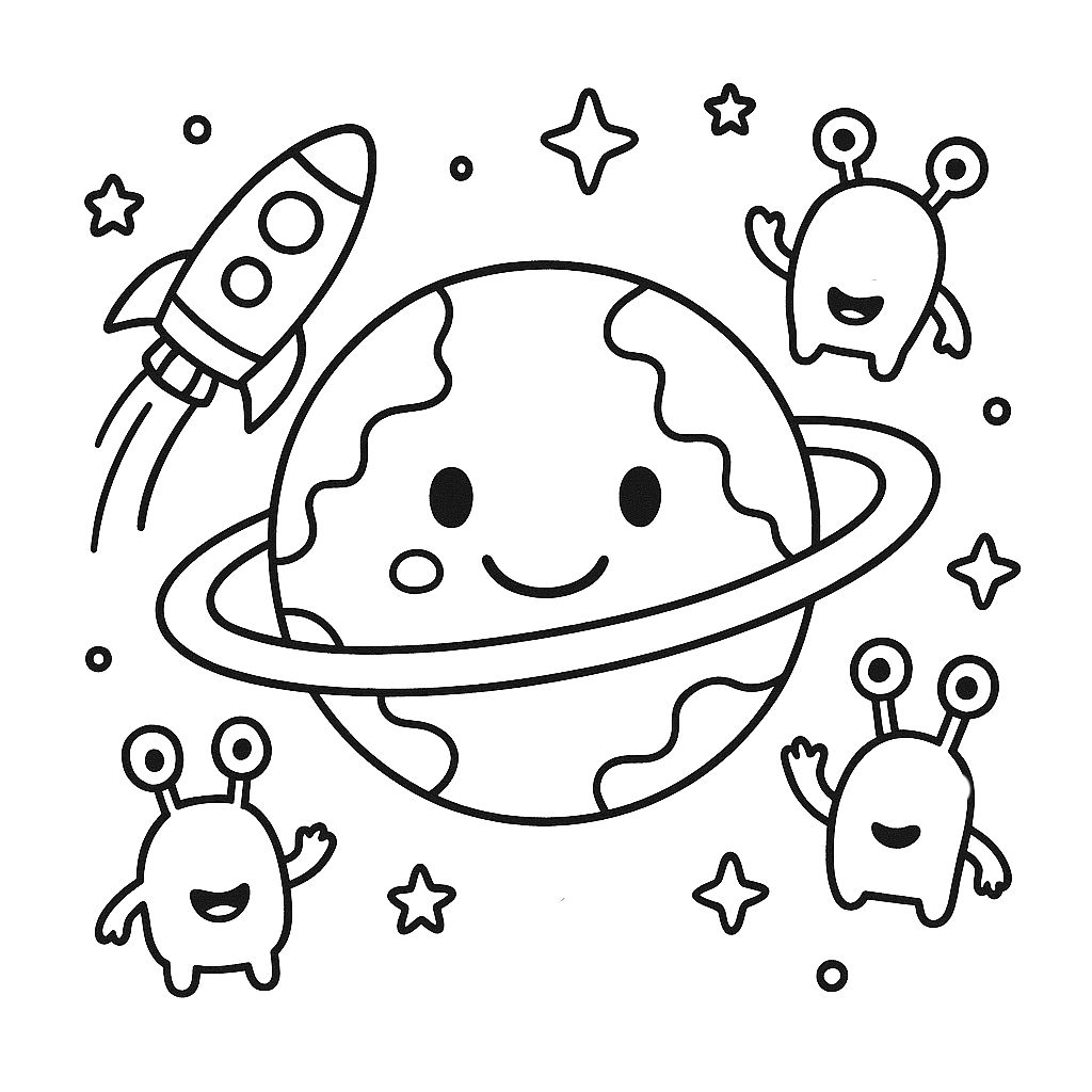 coloring pages planet earth