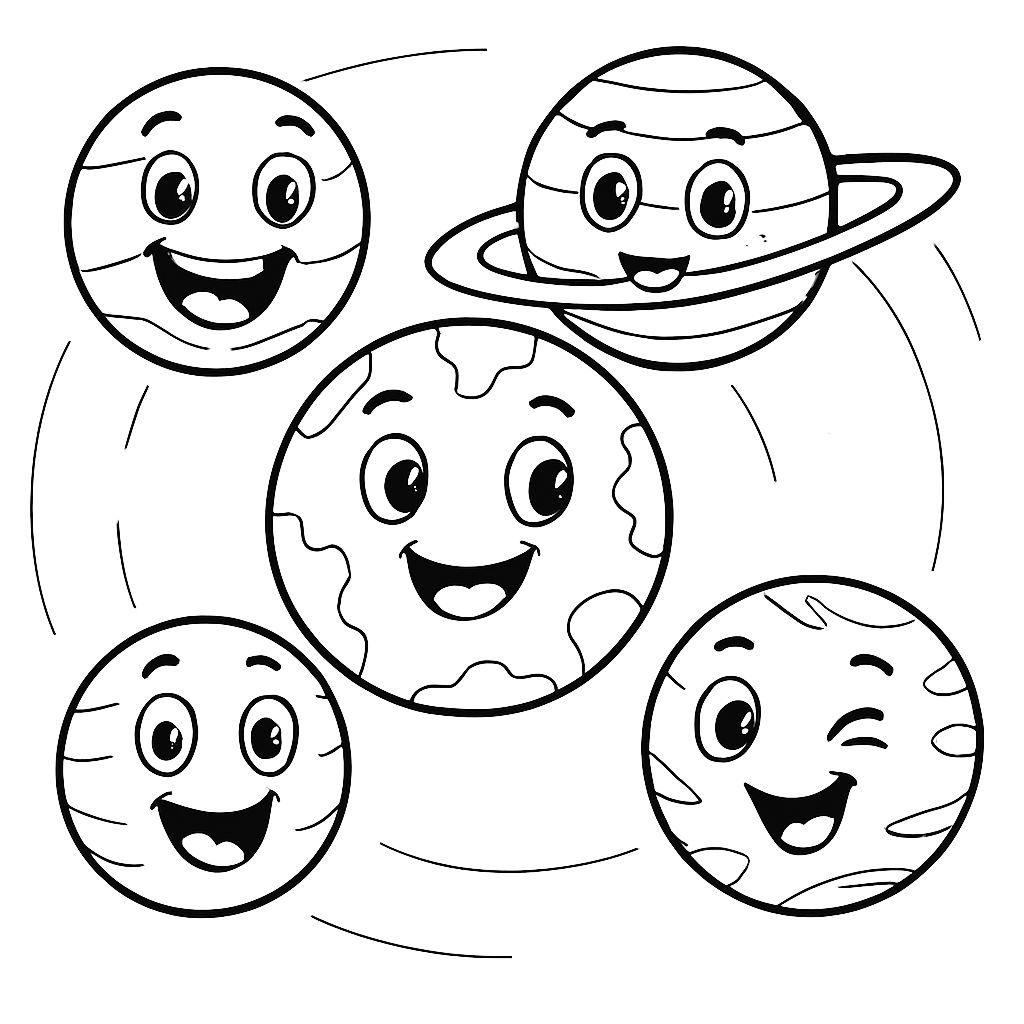 planets coloring sheet