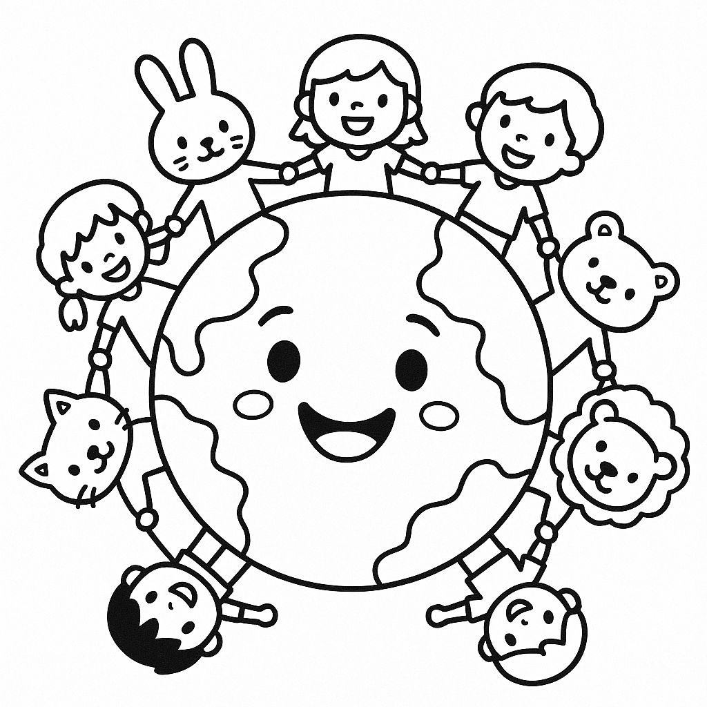 planet earth coloring page