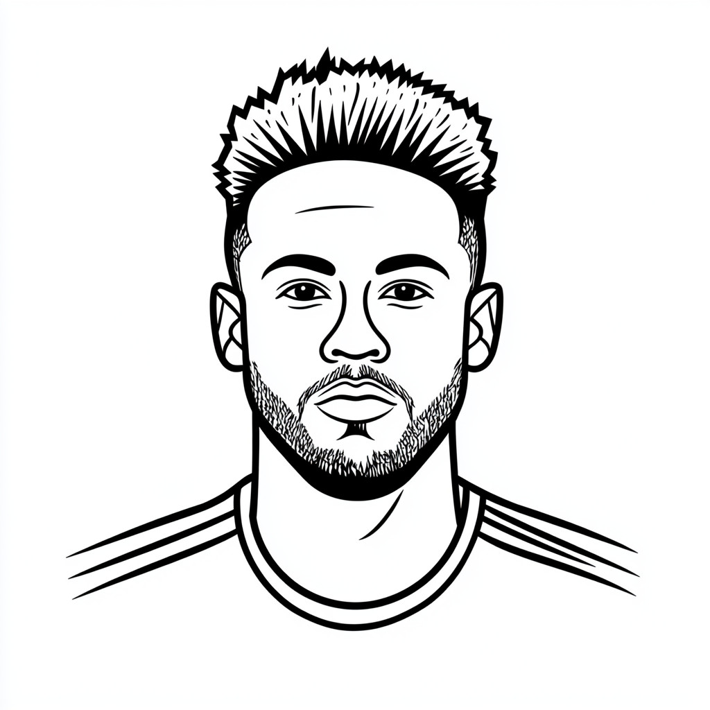 neymar-coloring-page-theme