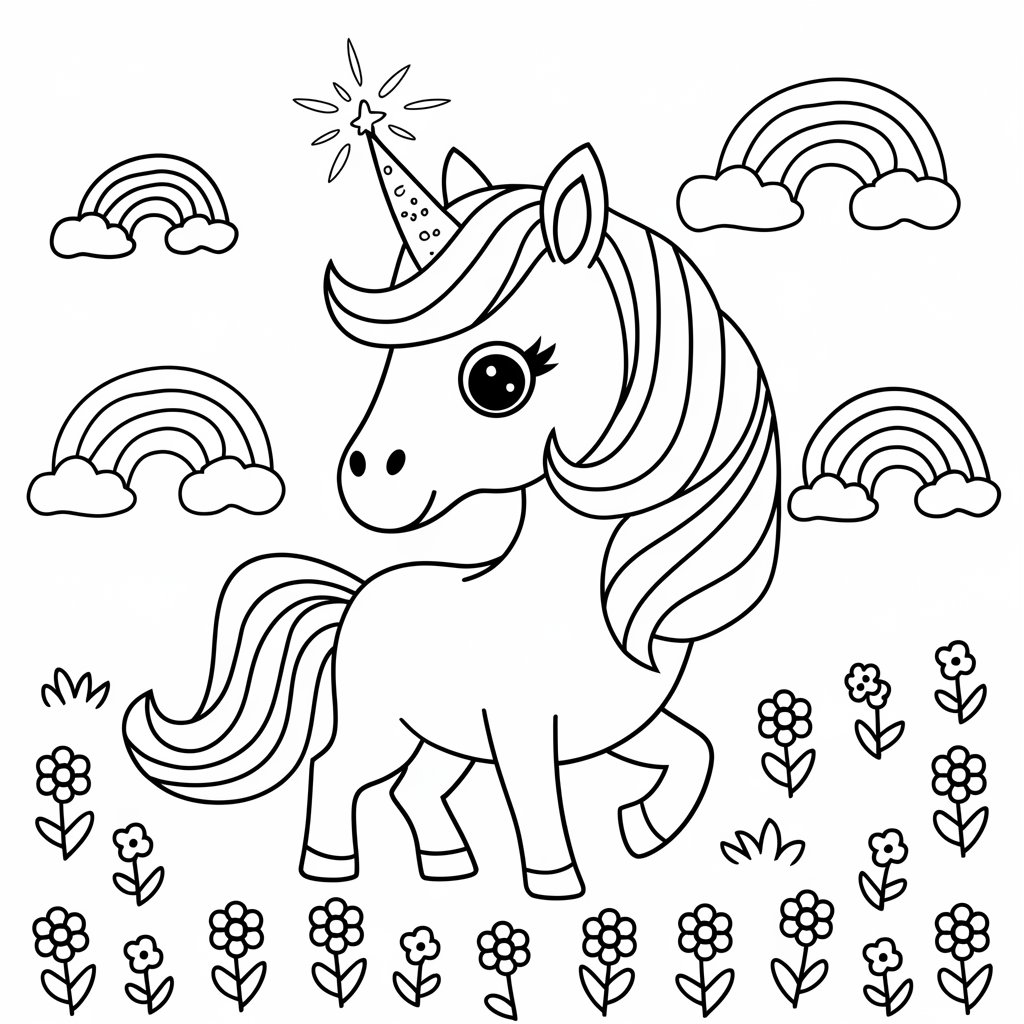 unicorn coloring page