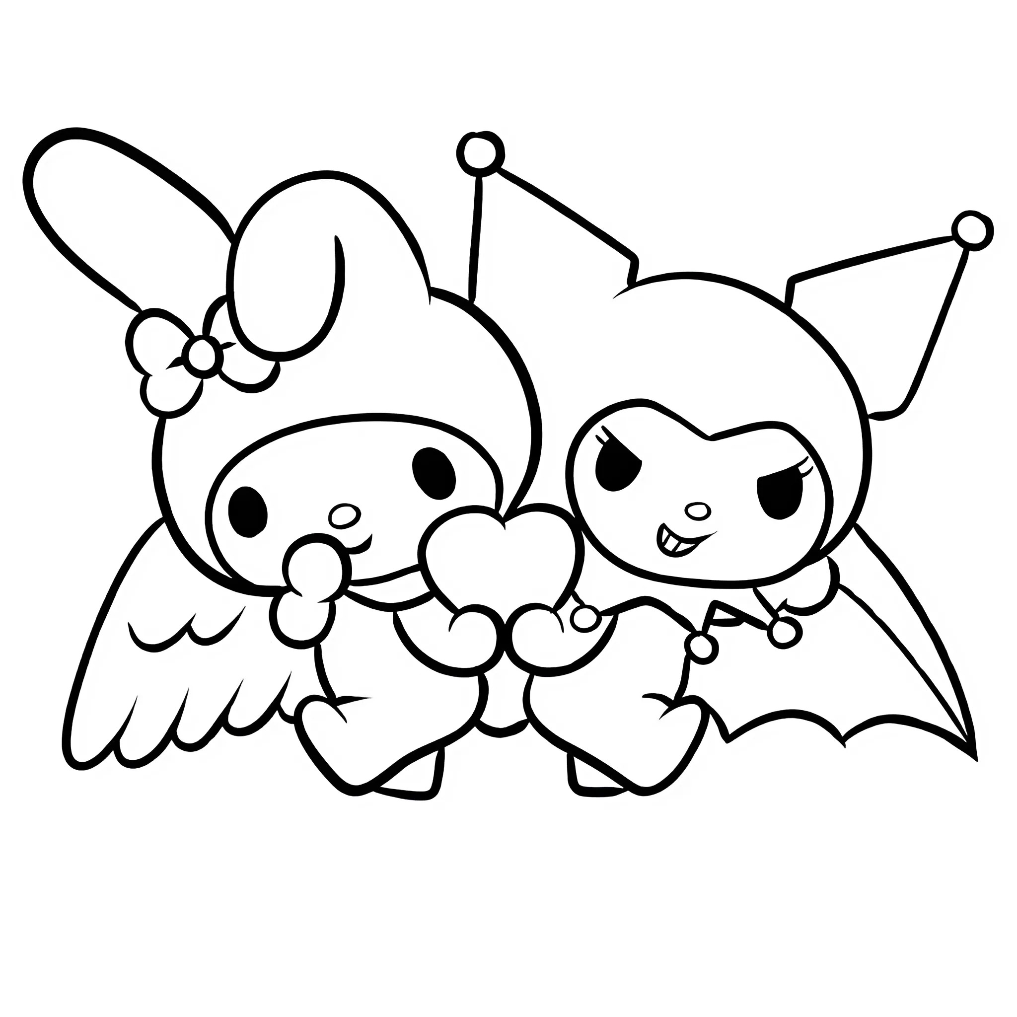 kuromi coloring pages to print