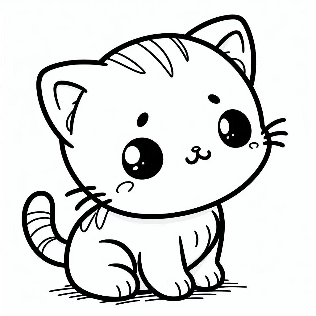 kitten coloring page